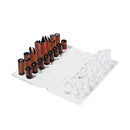 Jeu Echec Et Dames Crystal Lucite - Marron Et Transparent