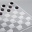 Jeu Echec Et Dames Crystal Lucite - Marron Et Transparent