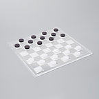 Jeu Echec Et Dames Crystal Lucite - Marron Et Transparent