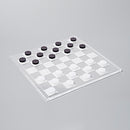 Jeu Echec Et Dames Crystal Lucite - Marron Et Transparent
