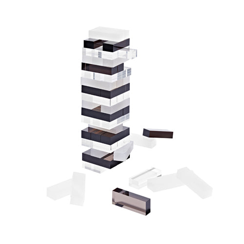 Jeu Jumbling Tower Crystal Lucite - Noir Et Transparent