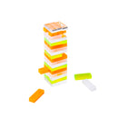 Mini Jumbling Tower Crystal Lucite Game - Yellow And Orange