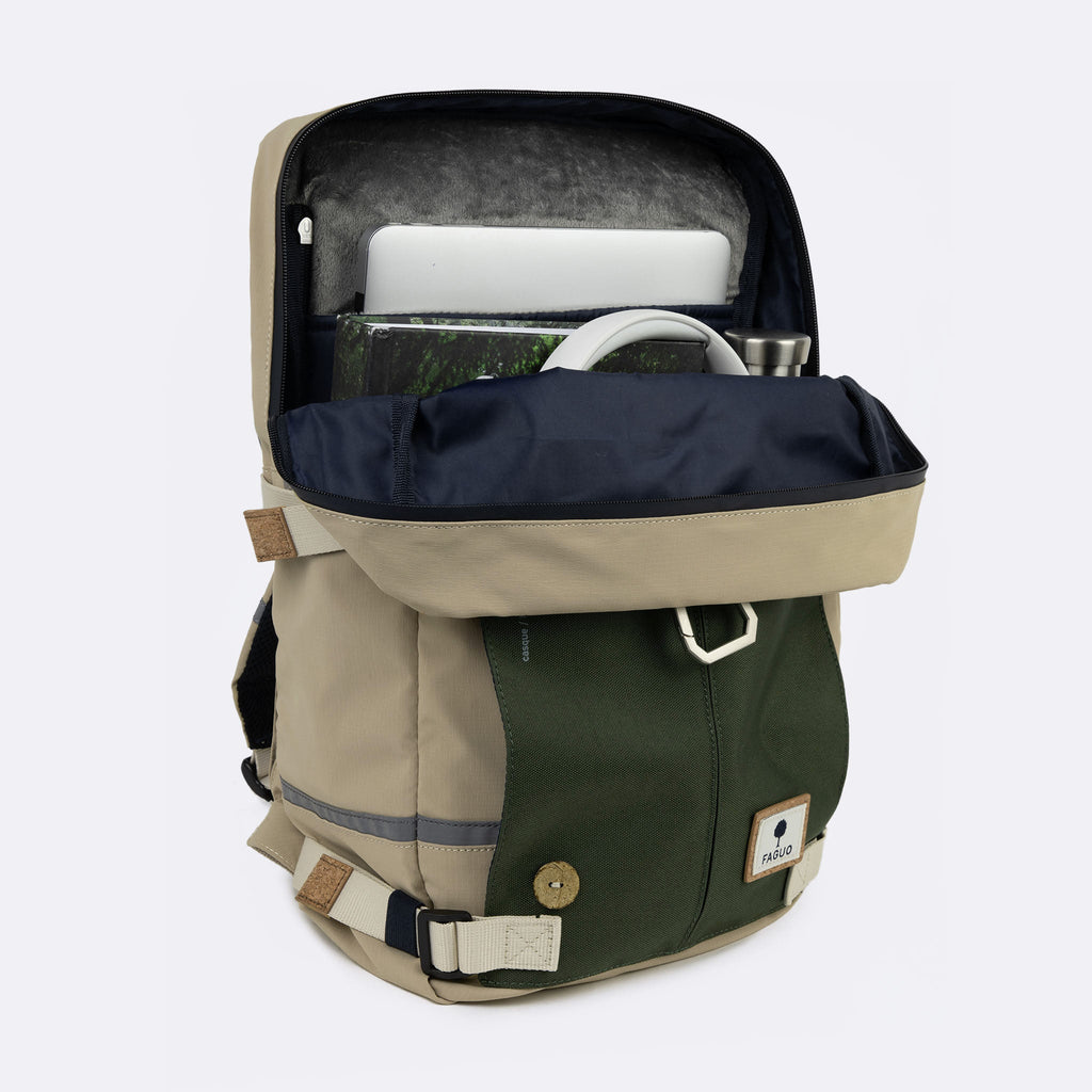 Sac A Dos Beige & Navy & Kaki Commuter - Mixte