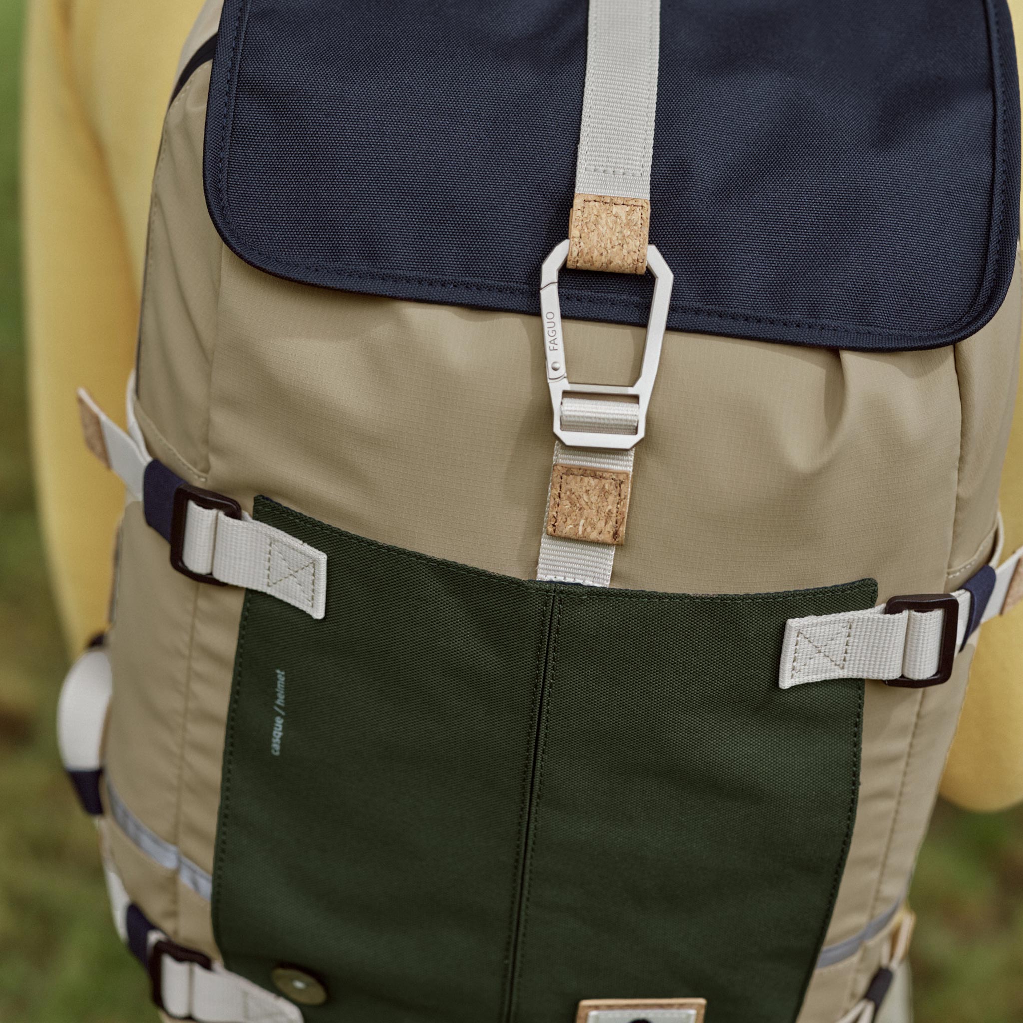 Sac A Dos Beige & Navy & Kaki Commuter - Mixte