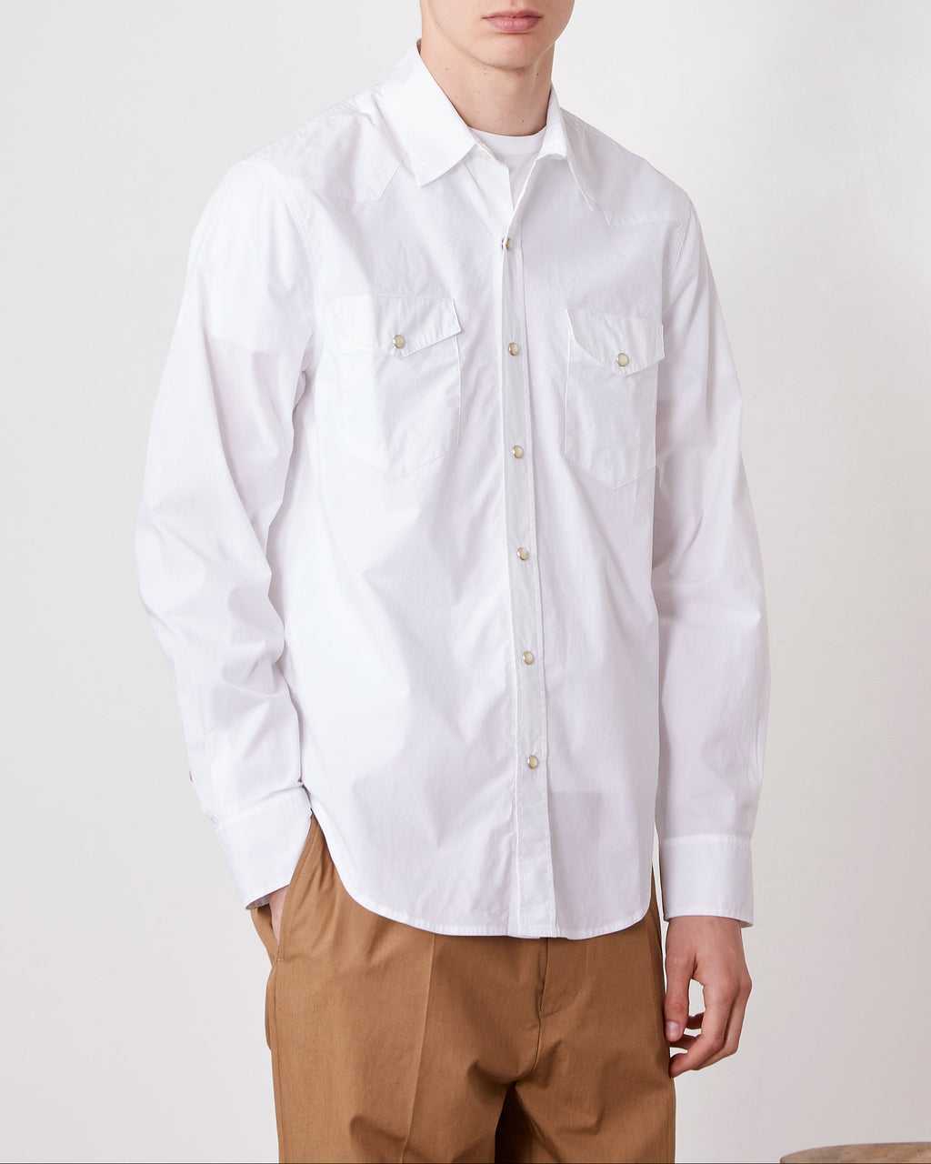Maverick white cotton poplin 2