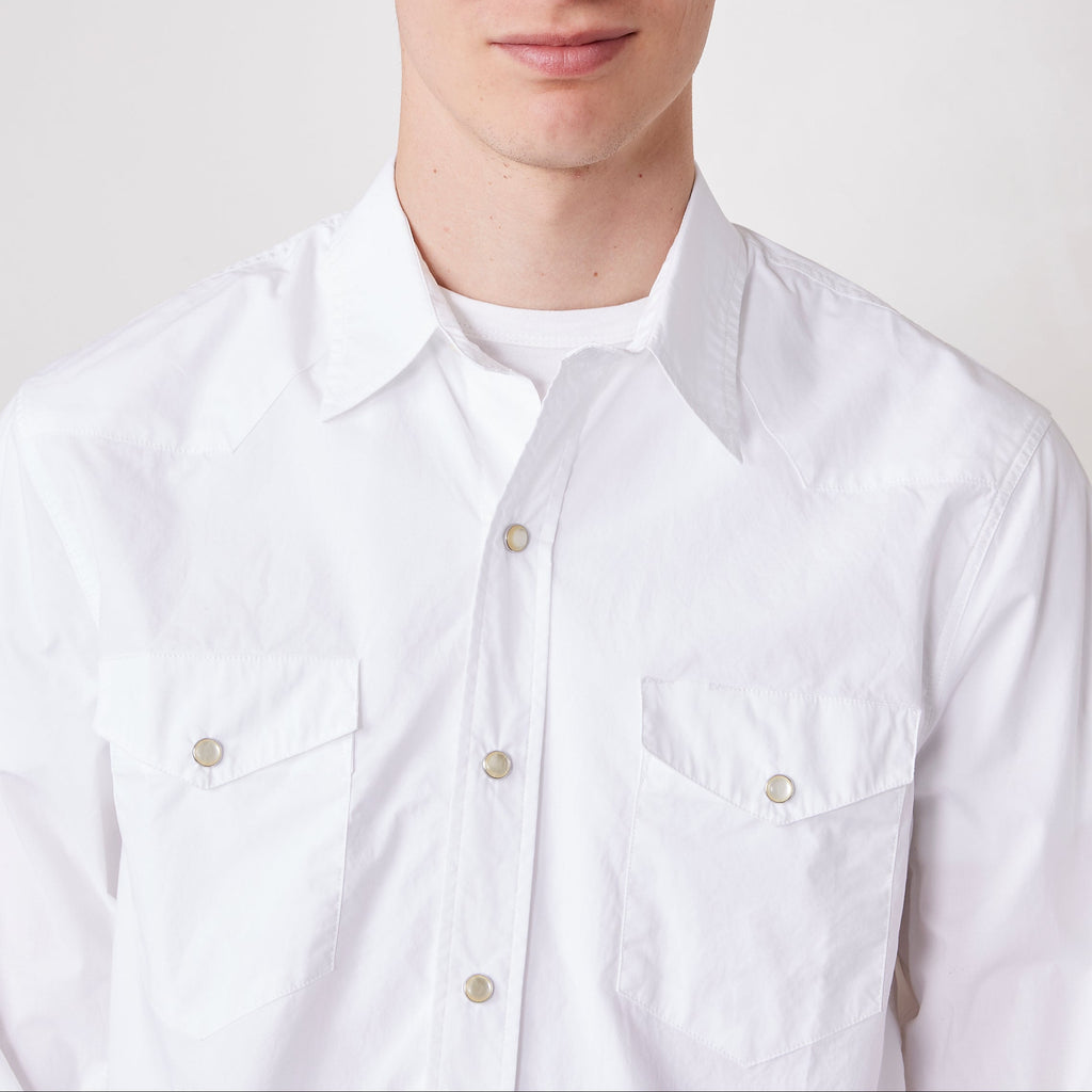 Maverick white cotton poplin 4