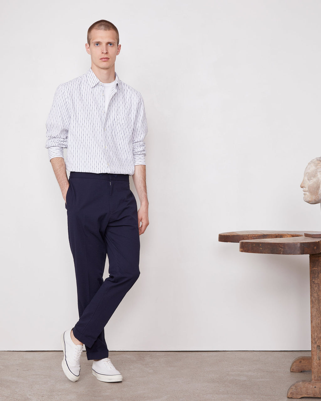 Benoit cotton li thin stripe 1