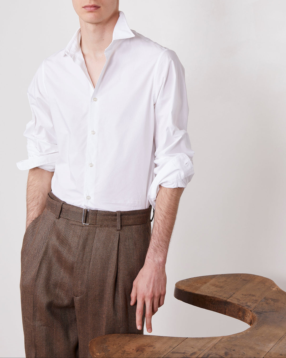 Gilles white cotton poplin 1