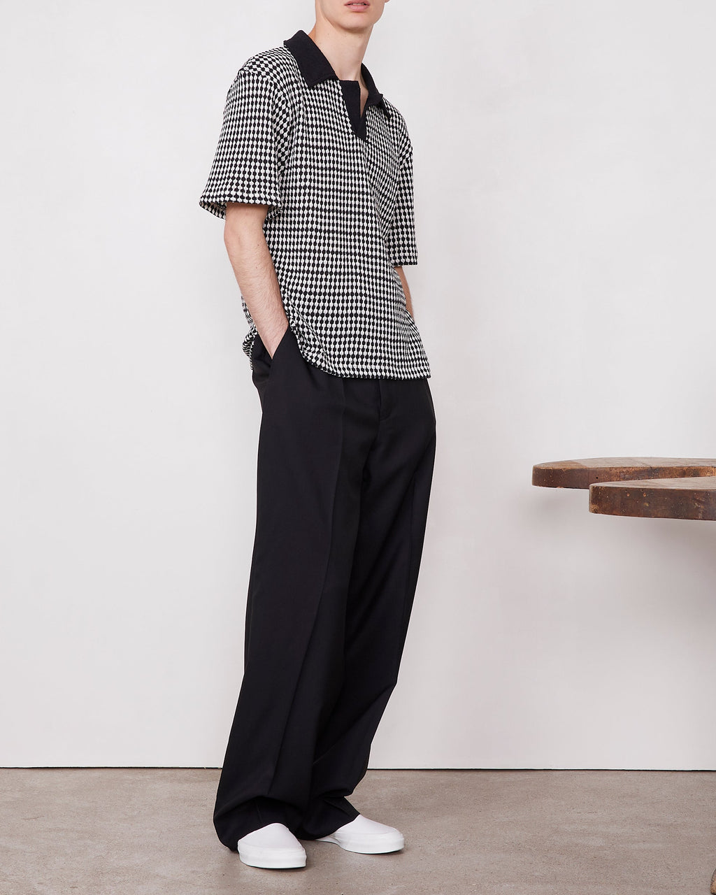 Pele polo texture co losange 1