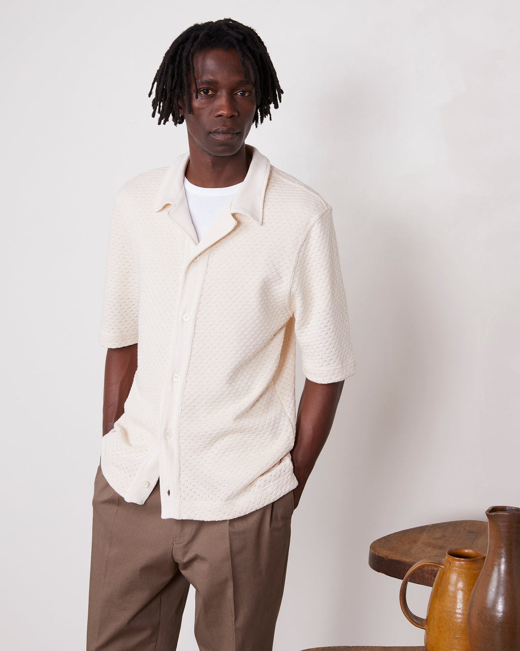 Kai ss polo textured cotton 1