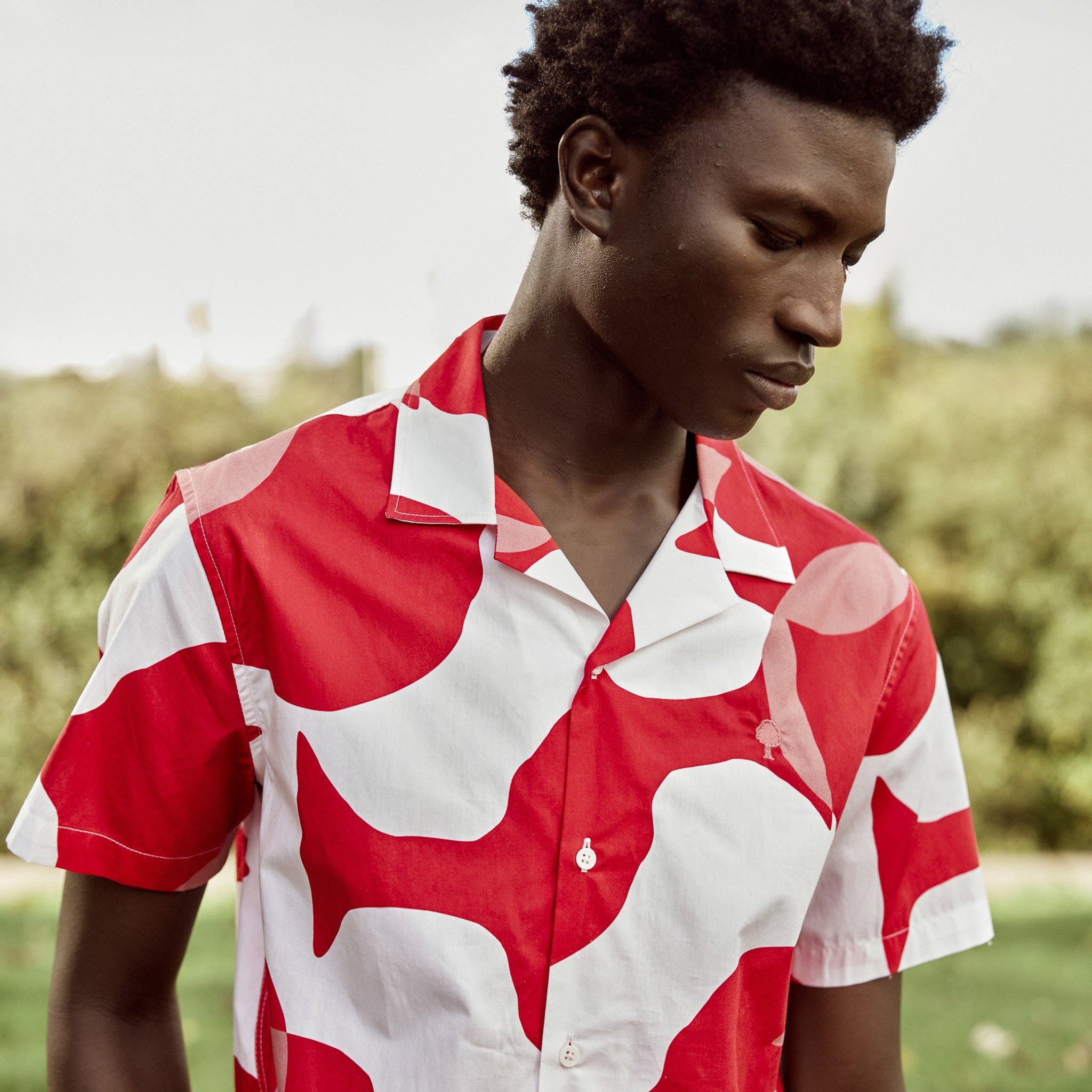 Chemise Rouge & Crème Vimy - Homme