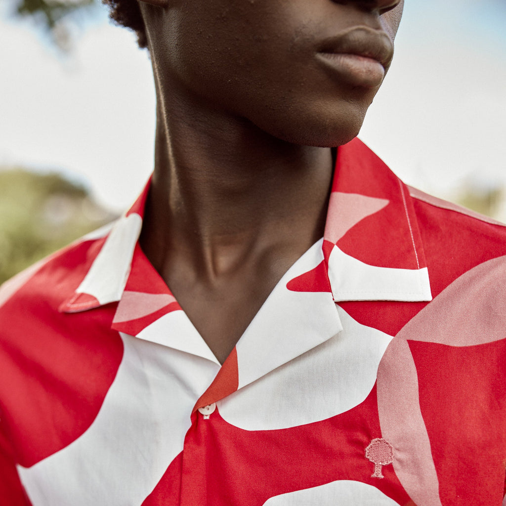 Chemise Rouge & Crème Vimy - Homme