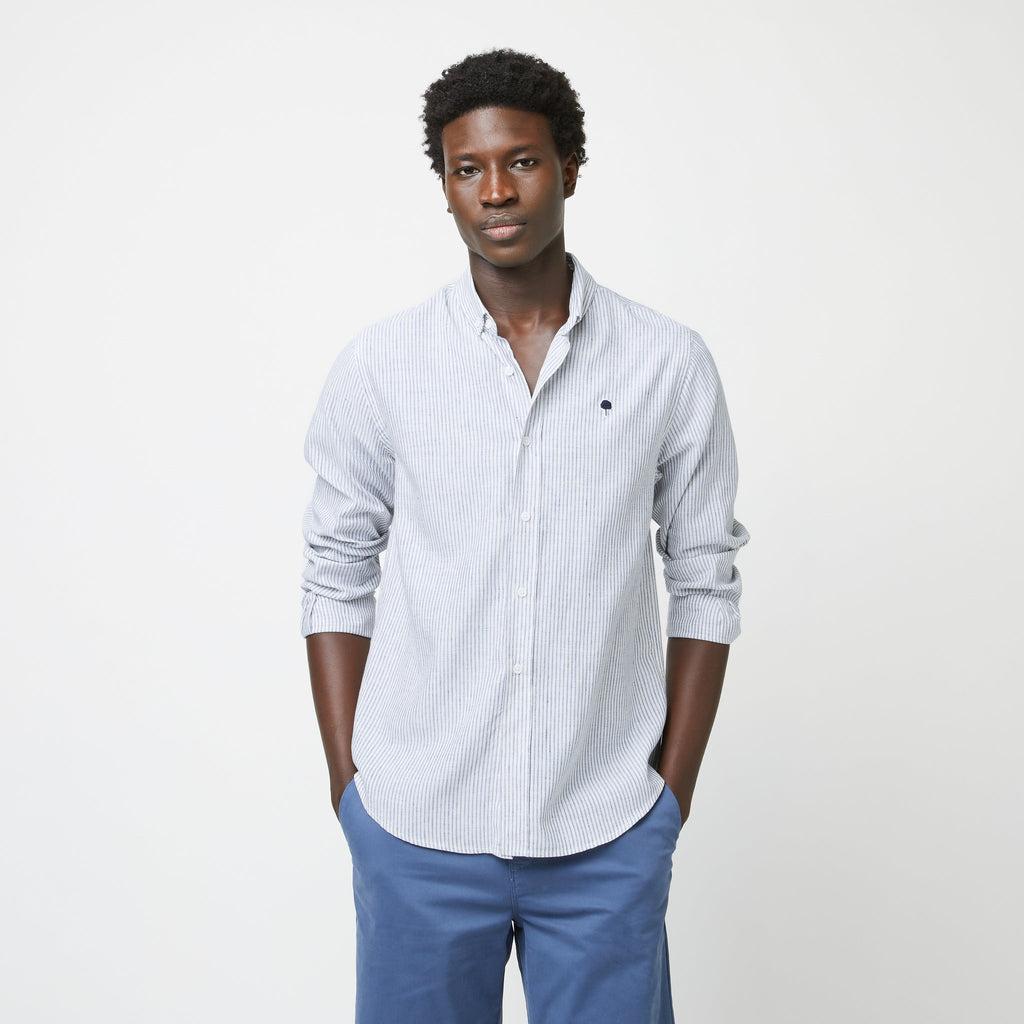 Chemise Bleue & Écrue Ivoy - Homme