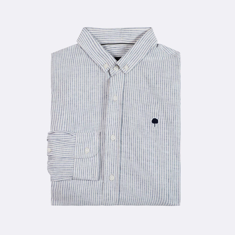 Chemise Bleue & Écrue Ivoy - Homme