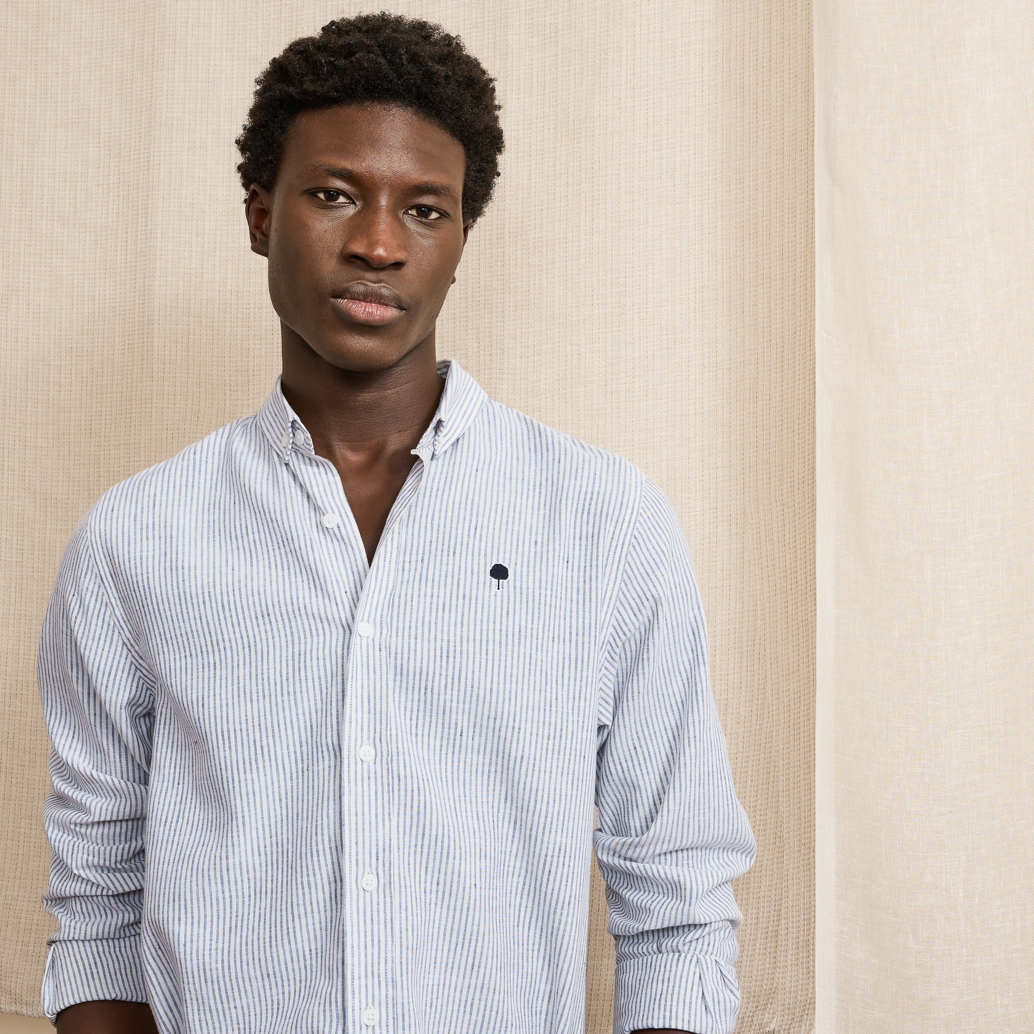 Chemise Bleue & Écrue Ivoy - Homme