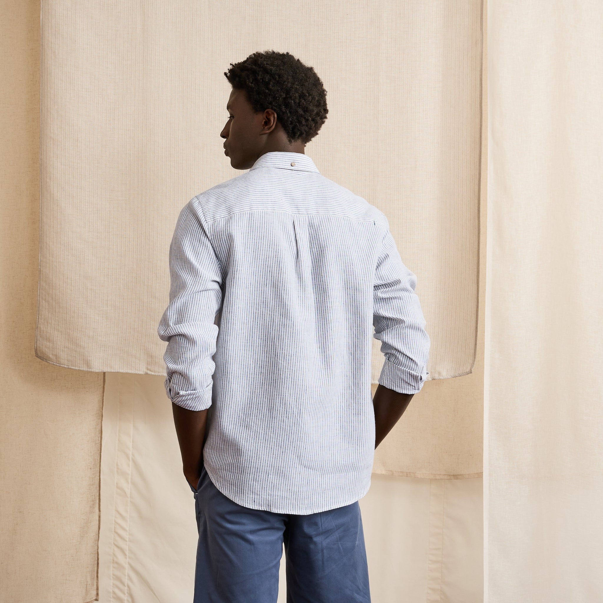 Chemise Bleue & Écrue Ivoy - Homme