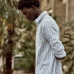 Ecru & Navy Blue Signy Shirt - Men