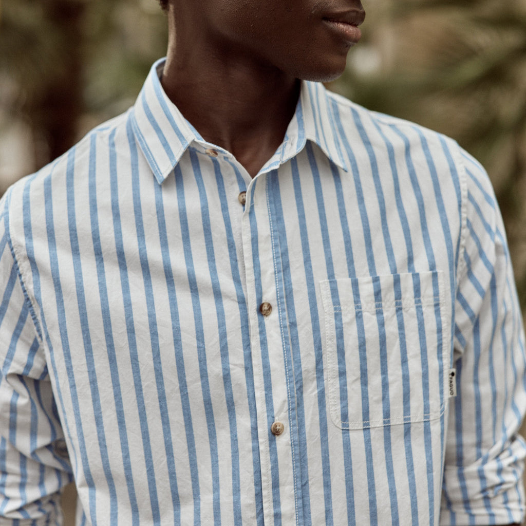 Ecru & Navy Blue Signy Shirt - Men