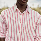 Camisa Roja y Crema Signy - Hombre