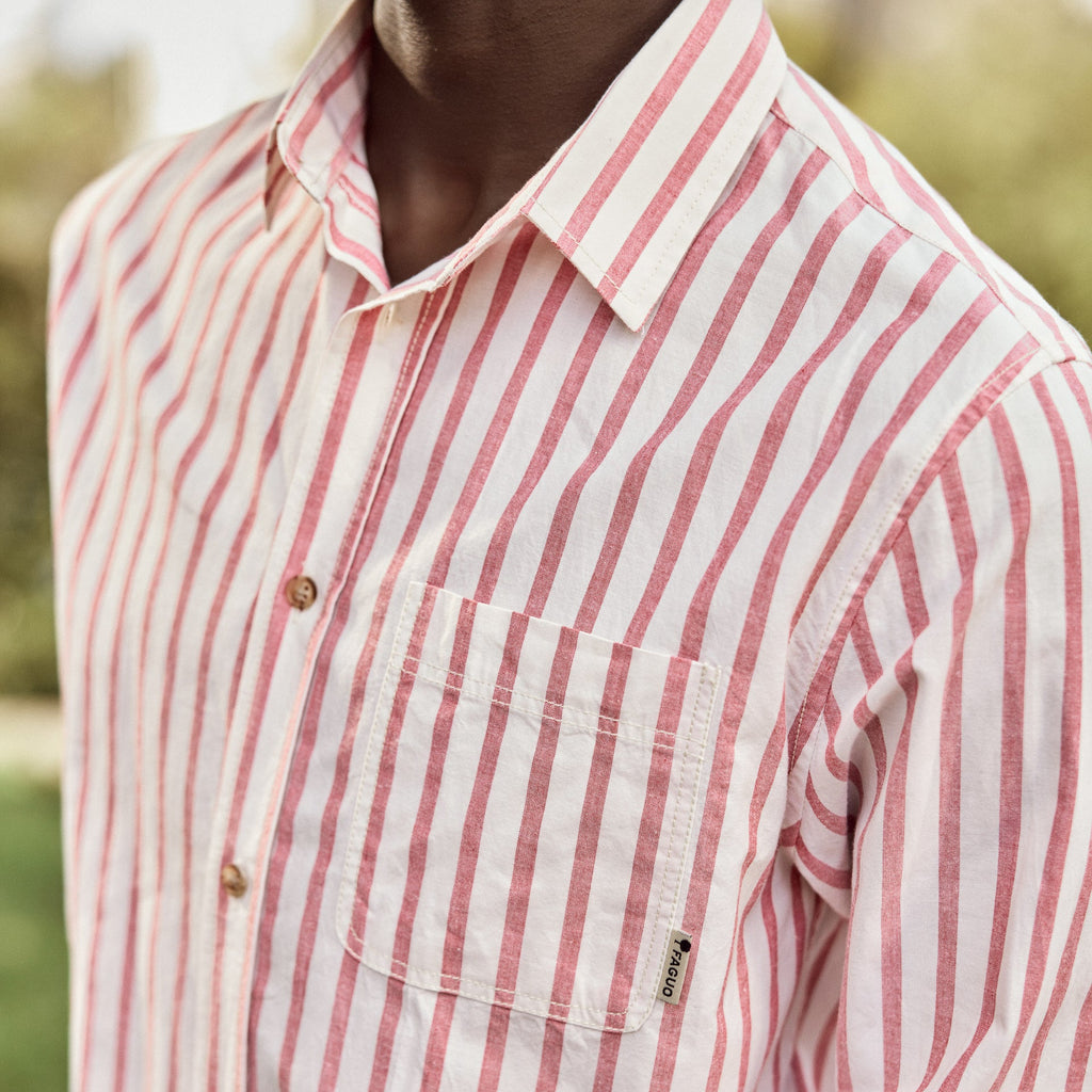 Camisa Roja y Crema Signy - Hombre