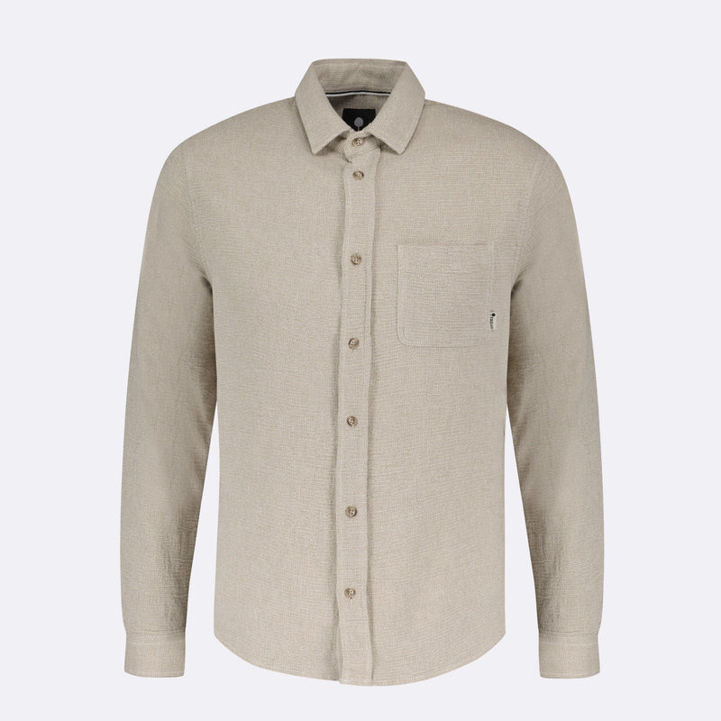 Chemise Beige Clair Chiné Signy - Homme