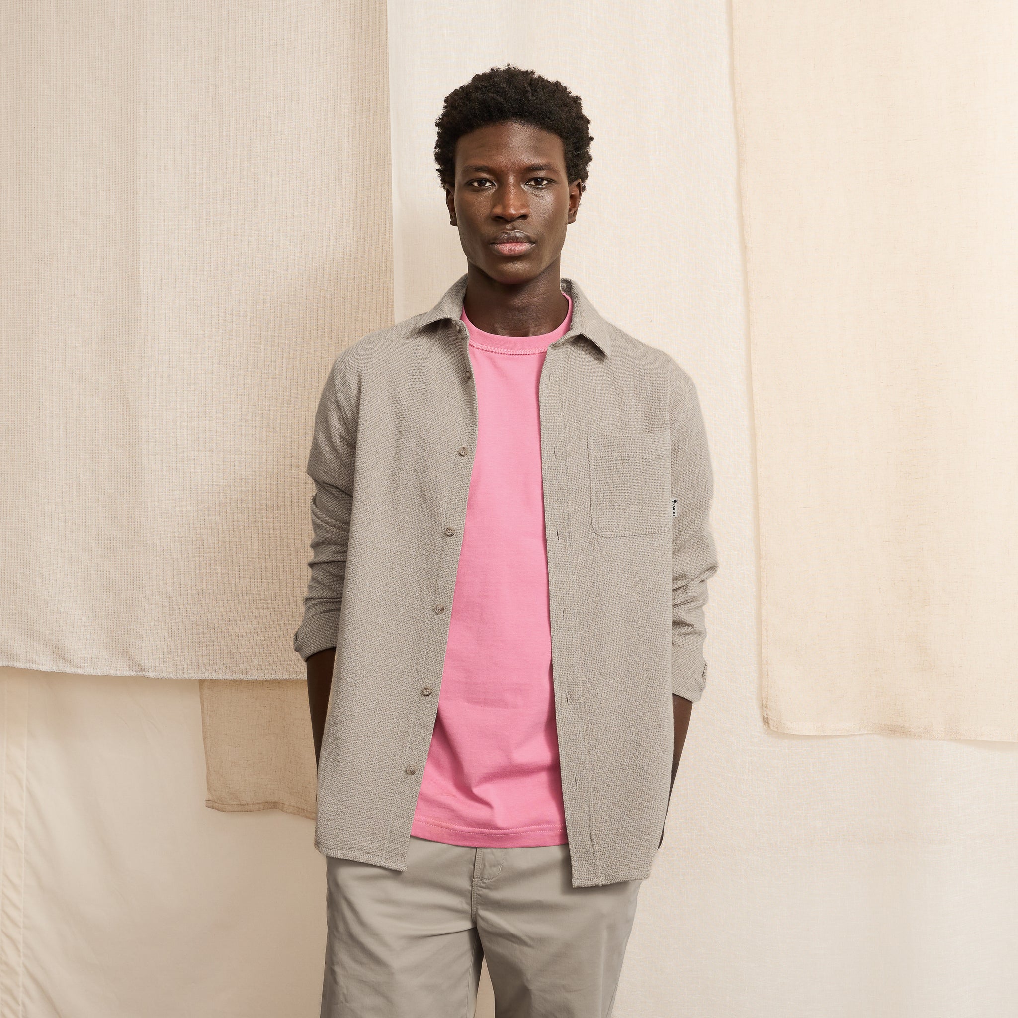 Light Beige Marl Signy Shirt – Men's