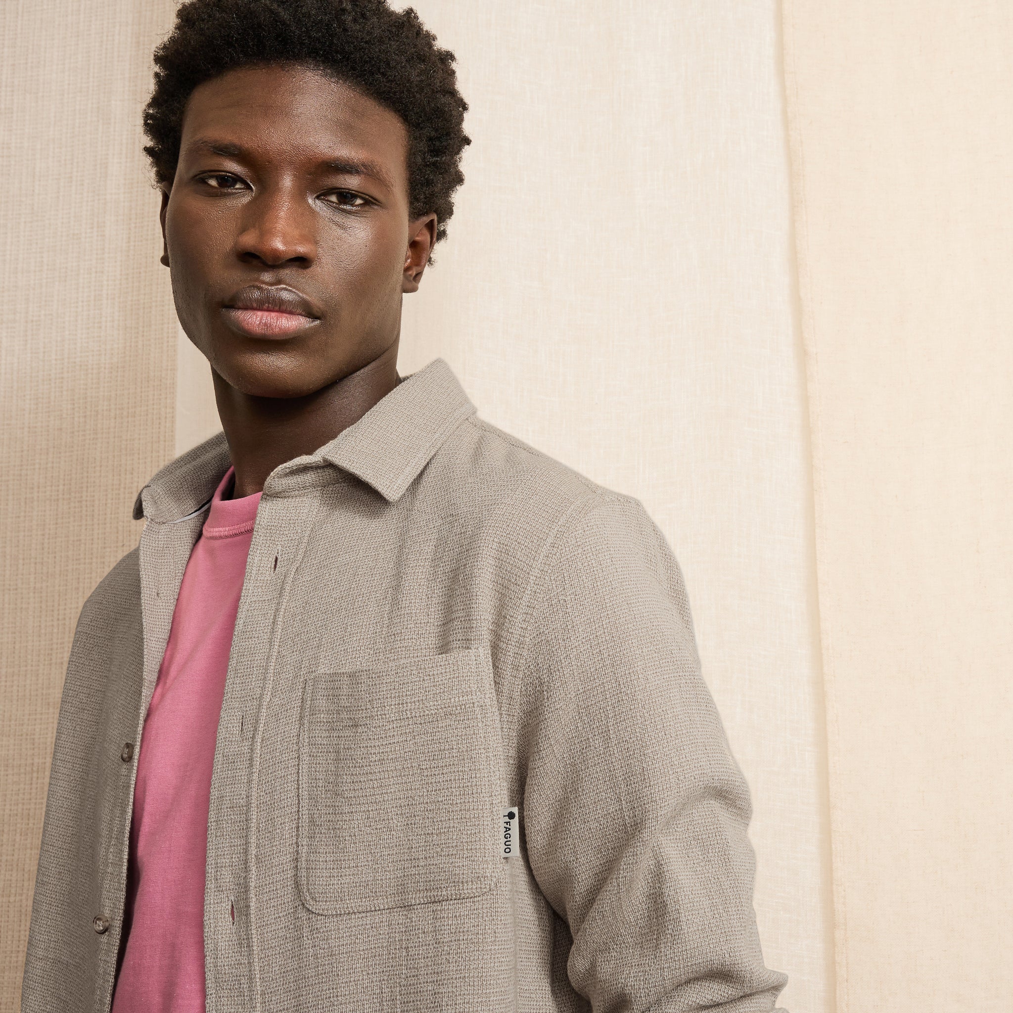 Light Beige Marl Signy Shirt – Men's