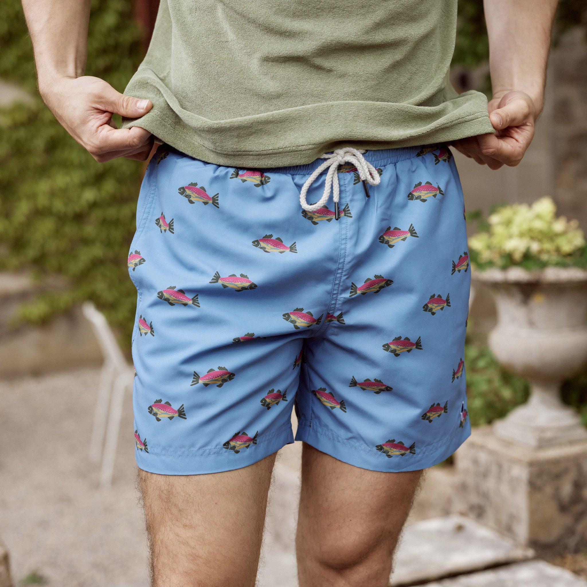 Sky Blue Mimizan Swim Shorts - Men