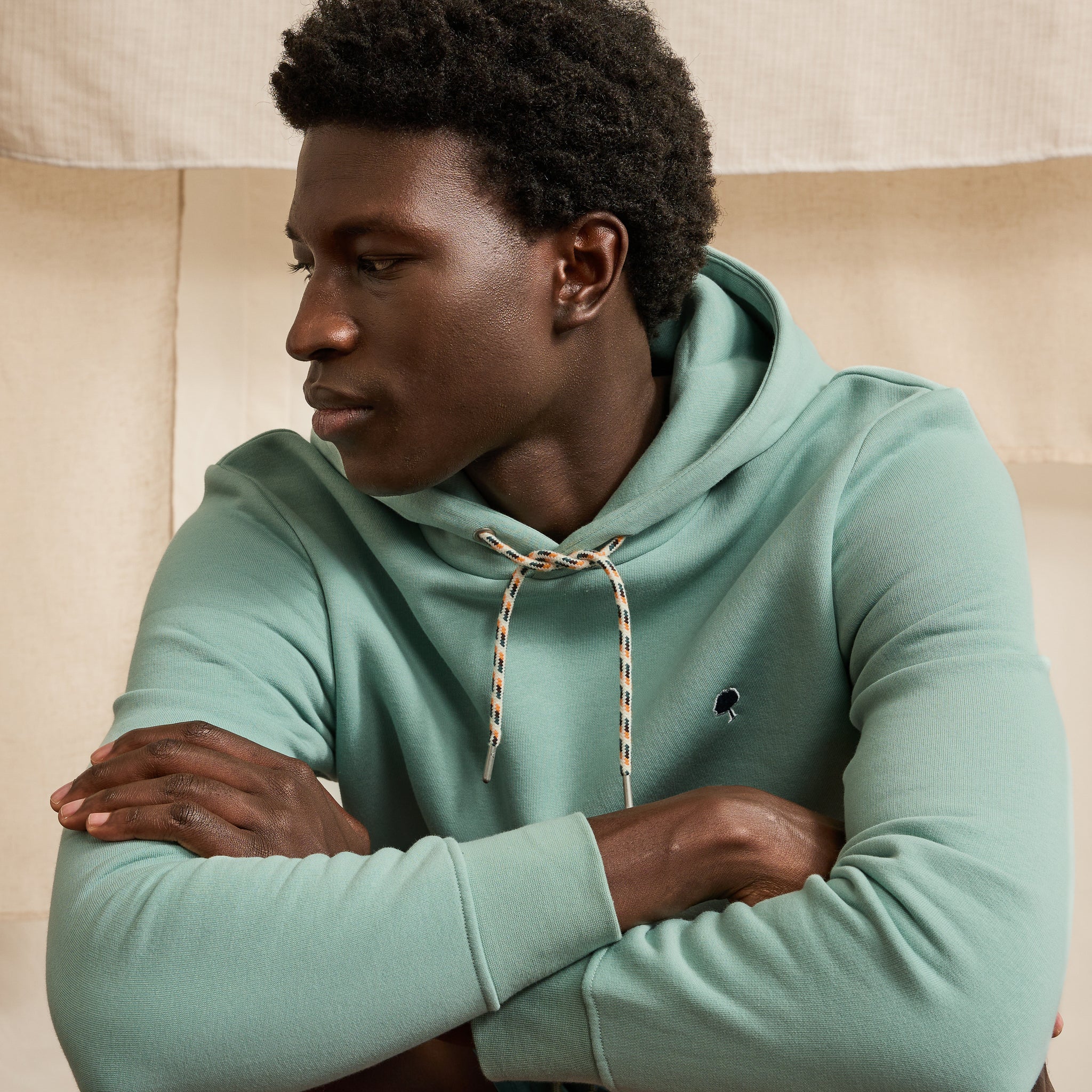 Sudadera con Capucha Azul-Verde Dirac - Hombre