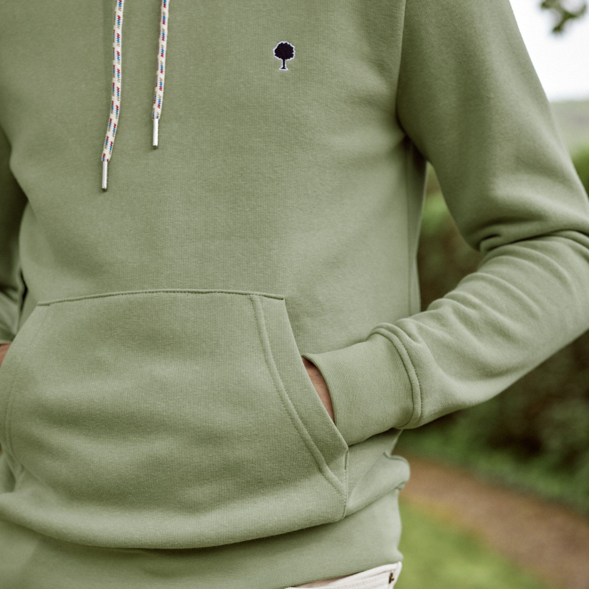 Sweat A Capuche Kaki Clair Dirac - Homme