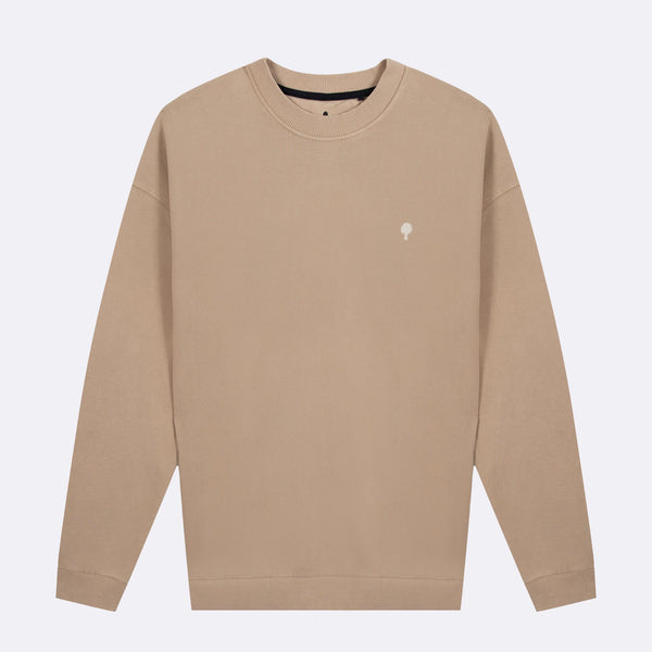 Sweat Col Rond Camel Fango - Homme