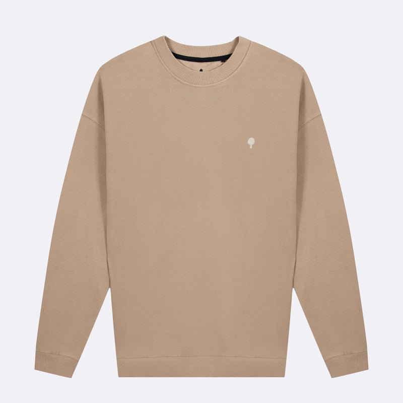 Sweat Col Rond Camel Fango - Homme