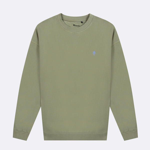 Sweat Col Rond Kaki Fango - Homme