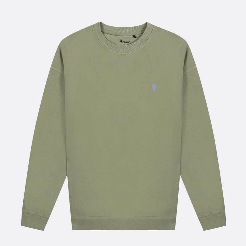 Sweat Col Rond Kaki Fango - Homme