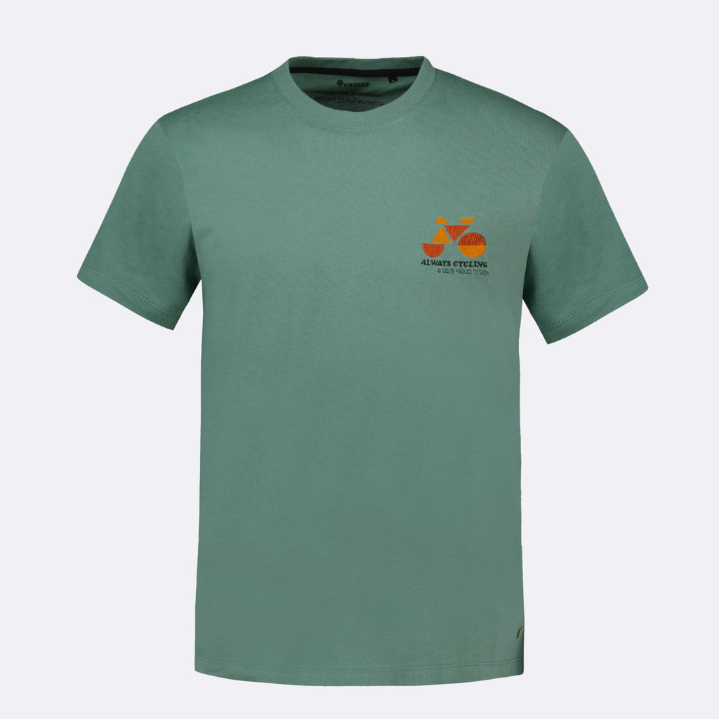 T-Shirt Vert Clair Vélo Brodé Arcy - Homme