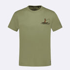 Camiseta Verde Oliva Bordado Sin Presión Arcy - Hombre