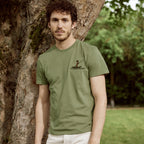 Camiseta Verde Oliva Bordado Sin Presión Arcy - Hombre