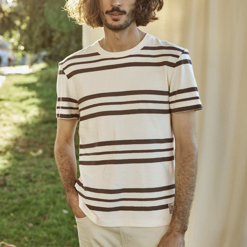 T-Shirt Écru & Marron Lugny - Homme