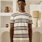 Ecru & Brown Lugny T-Shirt - Men