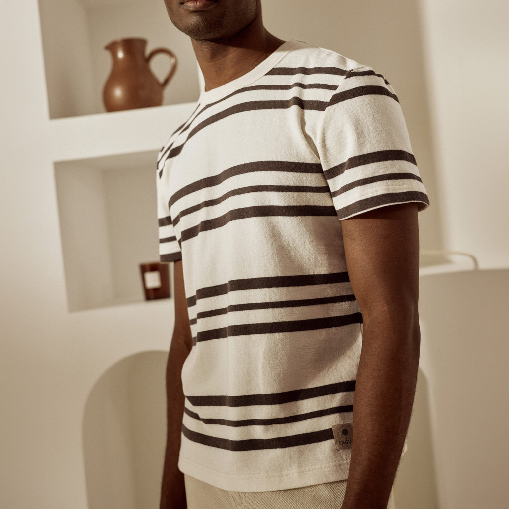 Ecru & Brown Lugny T-Shirt - Men