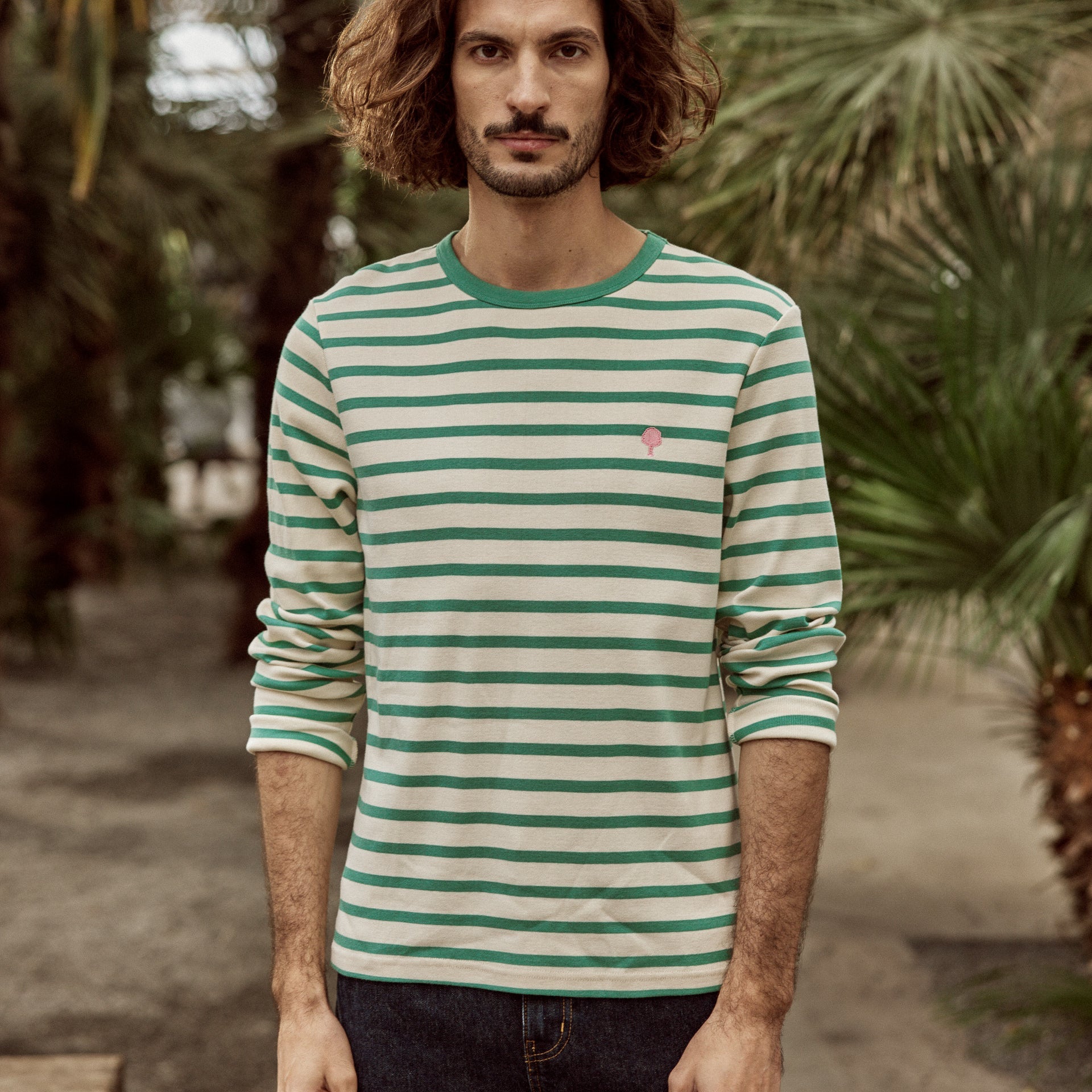 T-Shirt Écru & Vert Aubrac - Homme