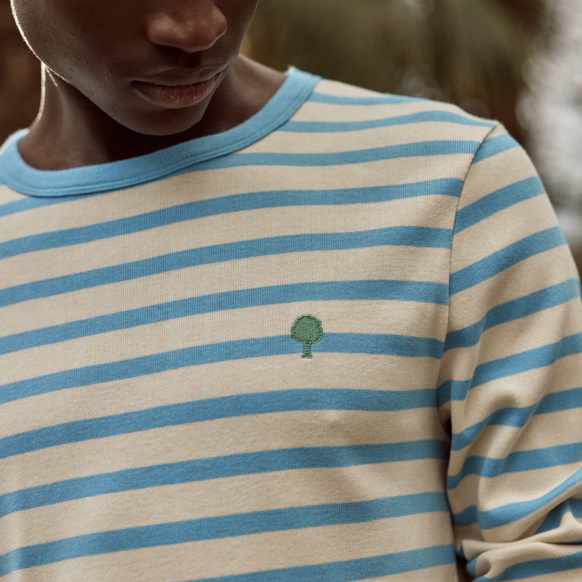 T-Shirt Blanc & Bleu Ciel Aubrac - Homme