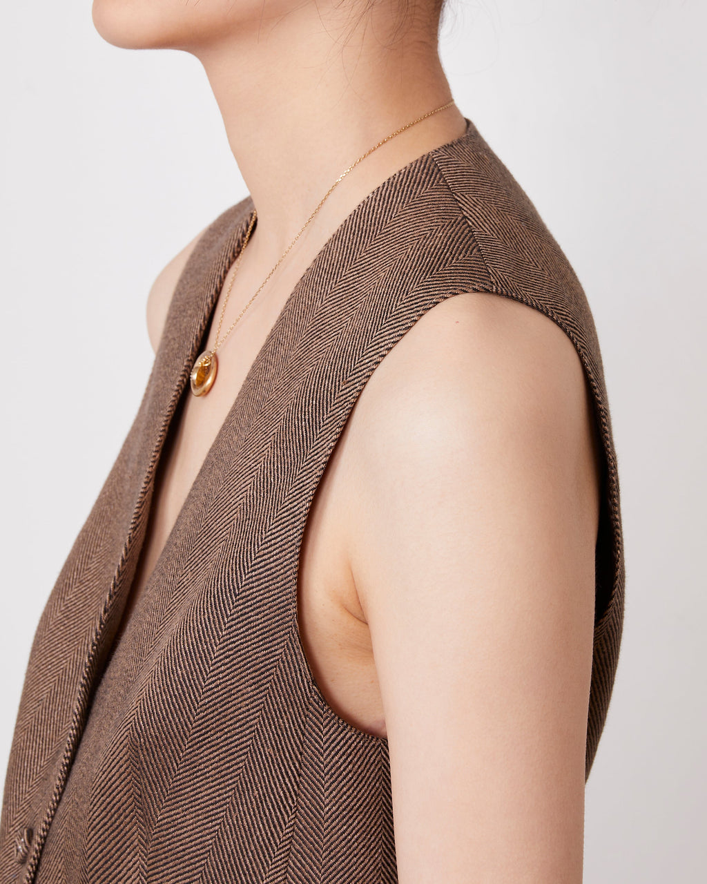 Gilet Cleo - Caramel/Noir - Femme