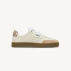 Off-White and Beige Leather Trainers
