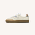 Off-White and Beige Leather Trainers