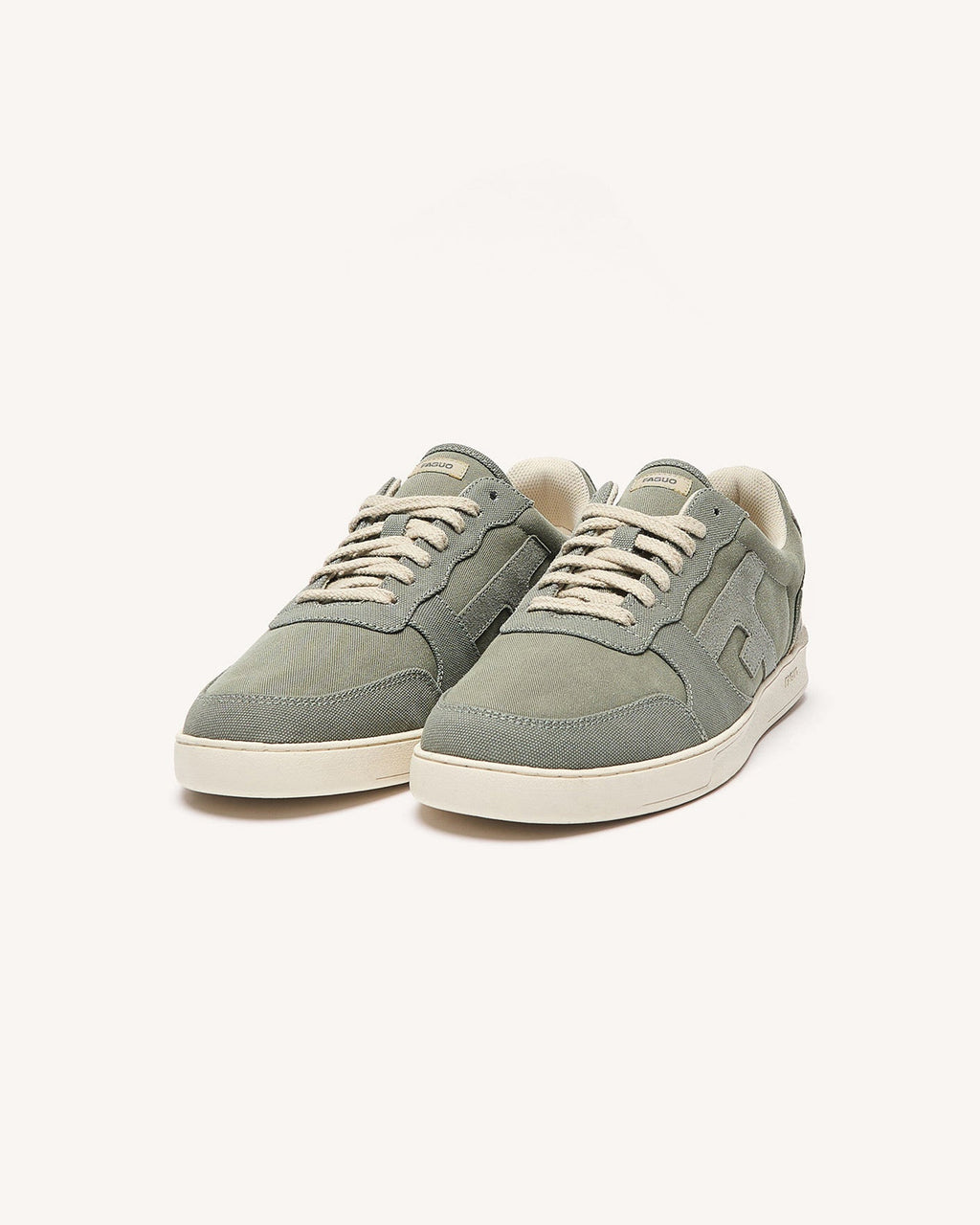 Dark Khaki Canvas Trainers