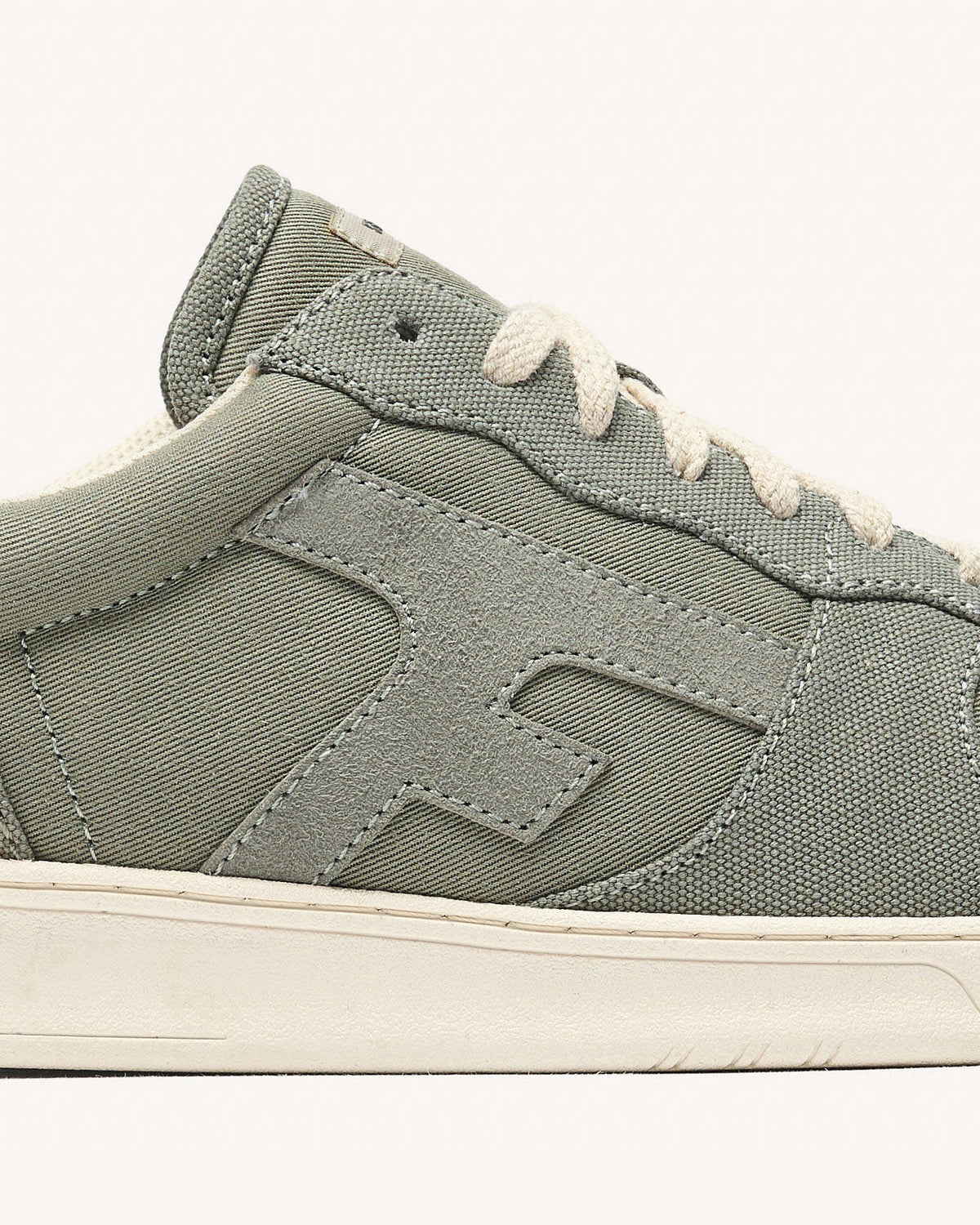 Dark Khaki Canvas Trainers