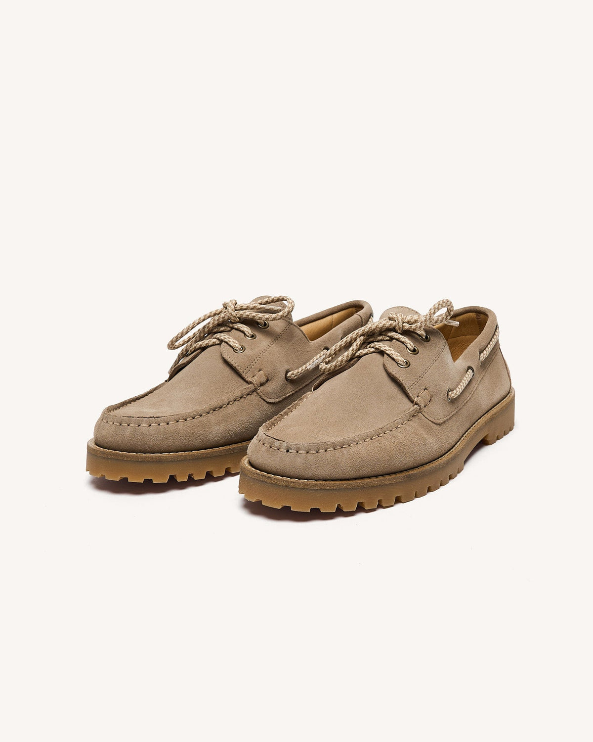 Beige Boat Shoes