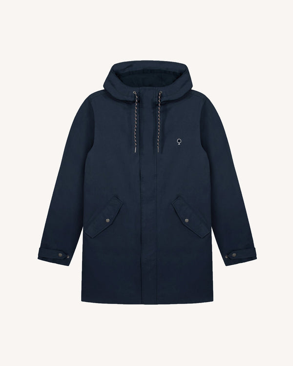 Chaqueta cortavientos azul marino