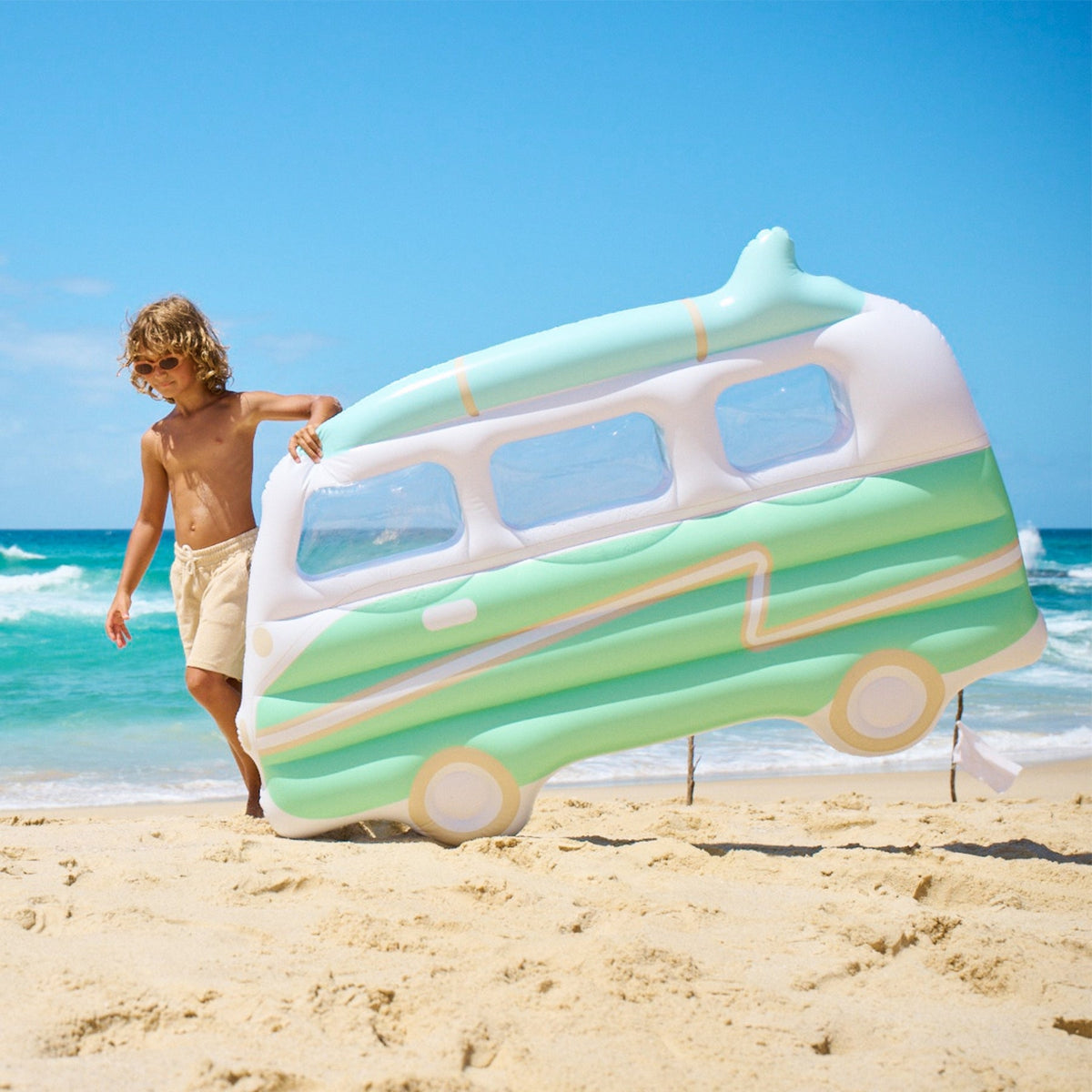 Matelas Flottant Van Campervan Adulte - Imprimé Fond Vert